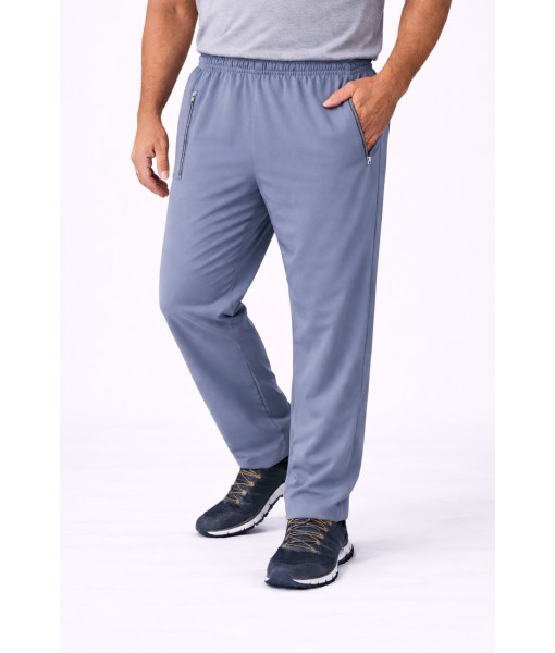 Calça Tactel Elastano Forrada Butu Biru ziper Bolso Cinza